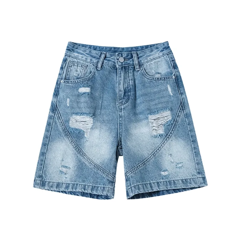 Garbege Denim Shorts Women's Blue-0