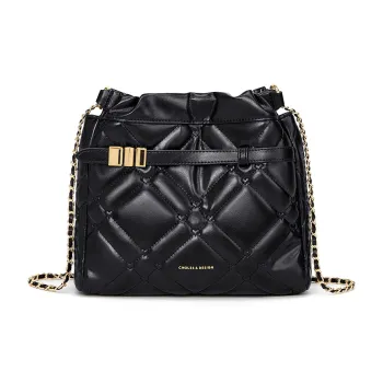 CNOLES Synthetic Leather Casual Workplace Date Commute Shoulder Bag Crossbody Bag Regular Women's Diamond Pattern Black