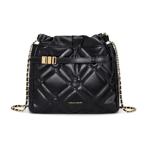 CNOLES Synthetic Leather Casual Workplace Date Commute Shoulder Bag Crossbody Bag Regular Women's Diamond Pattern Black