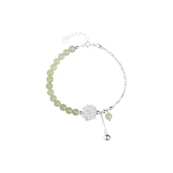 Asia Star Hetian Jade Bracelets Pale Greenish White Jade Women's