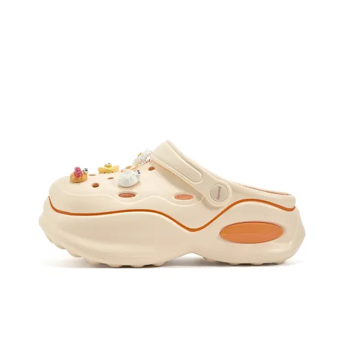 DAPHNE Clogs Women's Beige Orange