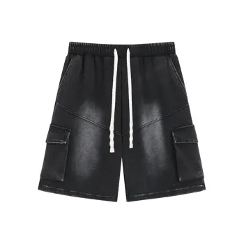 Fakeyoung Denim Shorts Unisex Black