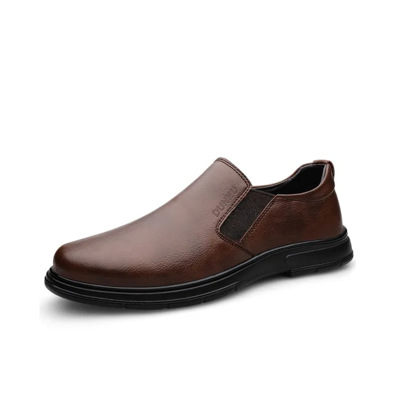 Dunnu Men's Casual Shoes Men Low Top Brown-5