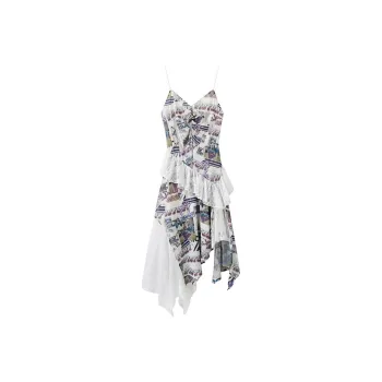 DOSOHEB Slip Dresses Women's Multicolor