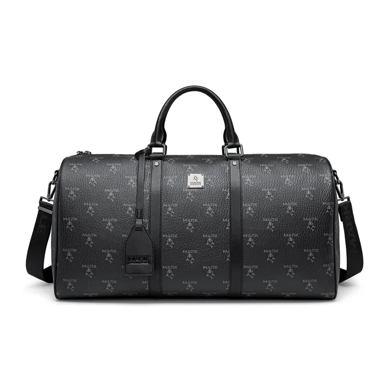 FAIRWHALE Synthetic Leather Travel Bag Unisex Black-0
