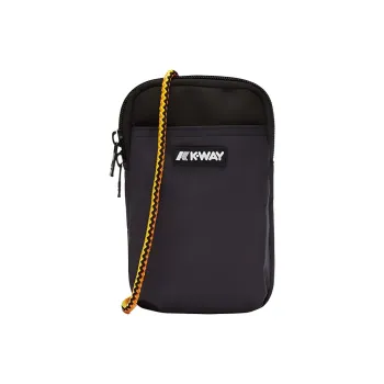 K WAY Nylon Crossbody Bag, Shoulder Bag Unisex Black