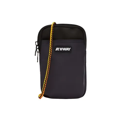 K WAY Nylon Crossbody Bag, Shoulder Bag Unisex Black
