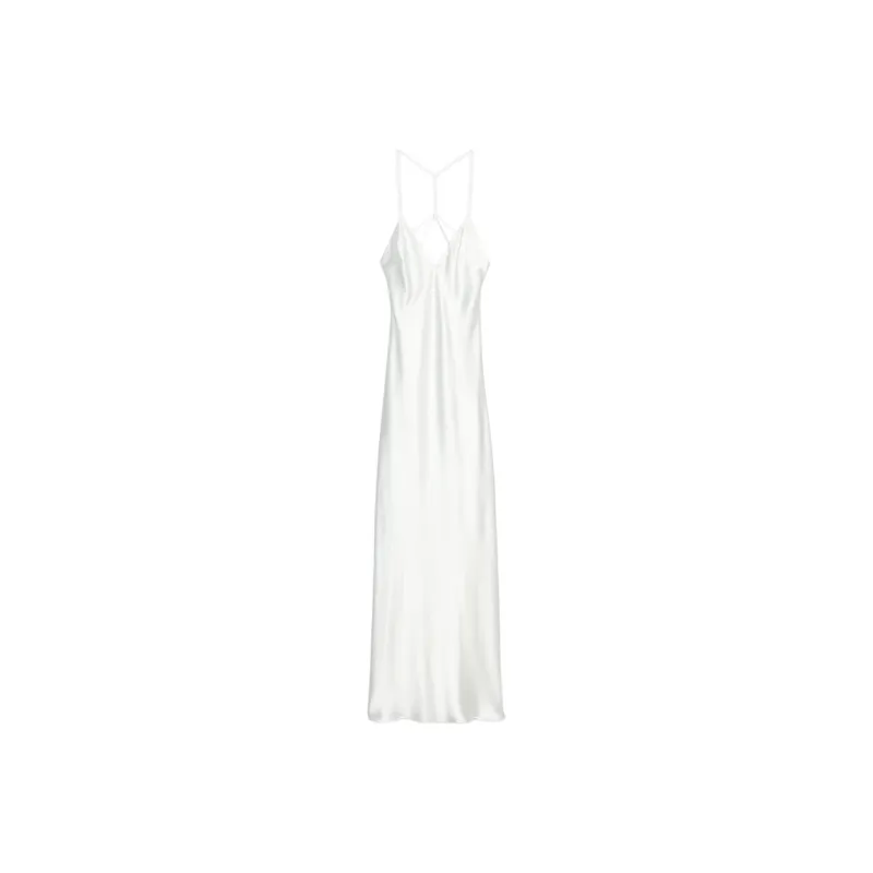 ZARA Slip Dresses Women's White-0
