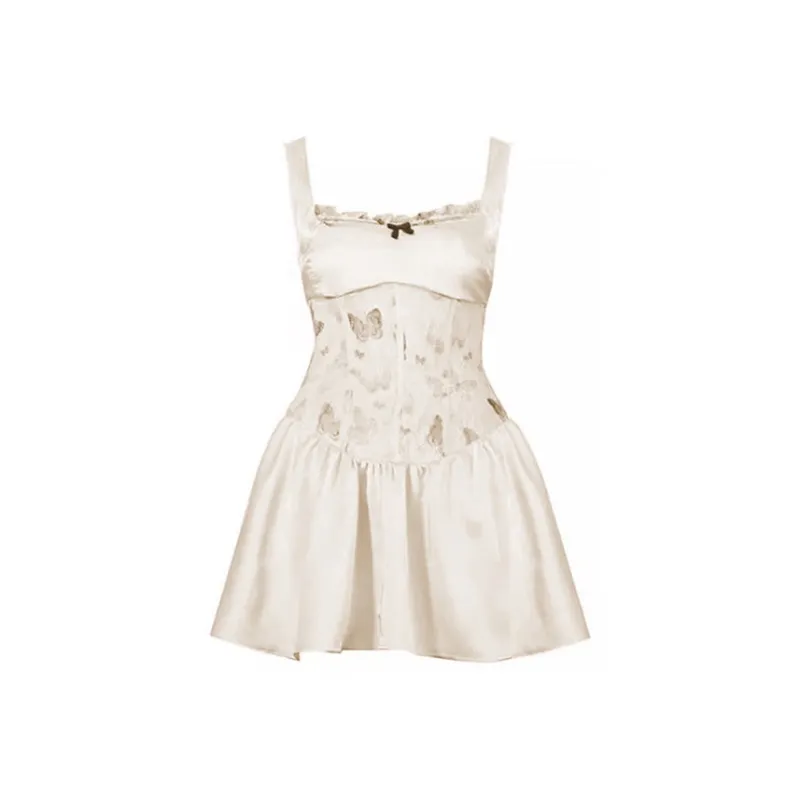 GUOZHEN Slip Dresses Women's Champagne-0
