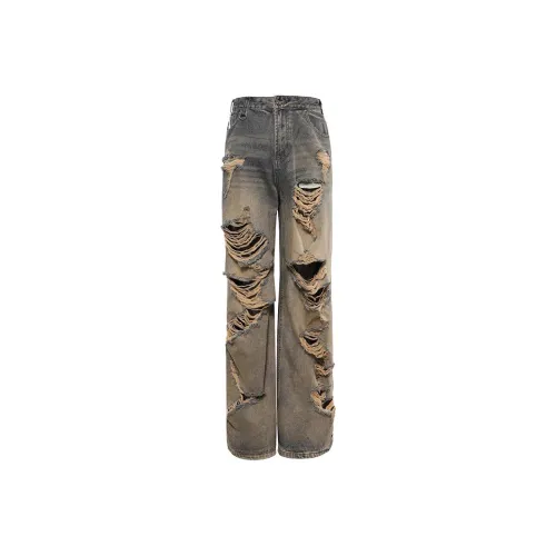 Extreme turbo Jeans Unisex Distressed Vintage