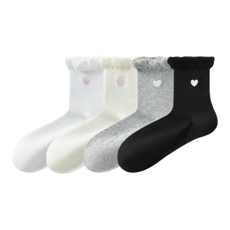 Temooues Mid Calf Socks Women's Combo Set-7