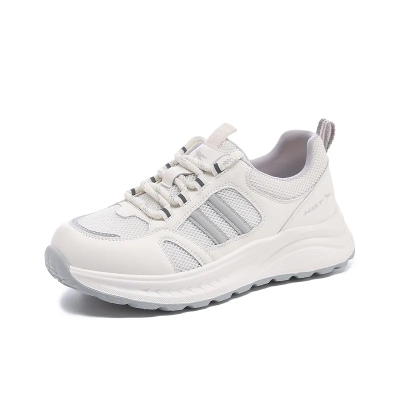 RED DRAGONFLY Breathable Height Increase Low Top Casual Shoes Women's Greige-1
