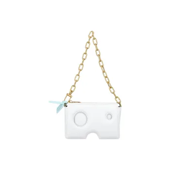 OFF WHITE Leather Shoulder Bag, Crossbody Bag Women's White