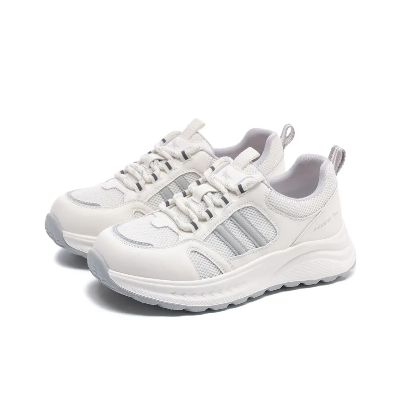RED DRAGONFLY Breathable Height Increase Low Top Casual Shoes Women's Greige-2
