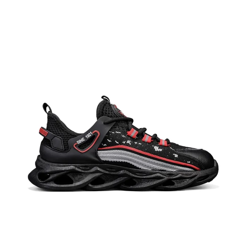 Binary Cushioning Abrasion Resistant Lightweight Low Top Casual Shoes Men's Black-1