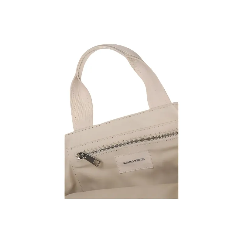 NOTHING WRITTEN Cotton Tote Bag, Shopping Bag, Handbag Small Size Women's Natural-1