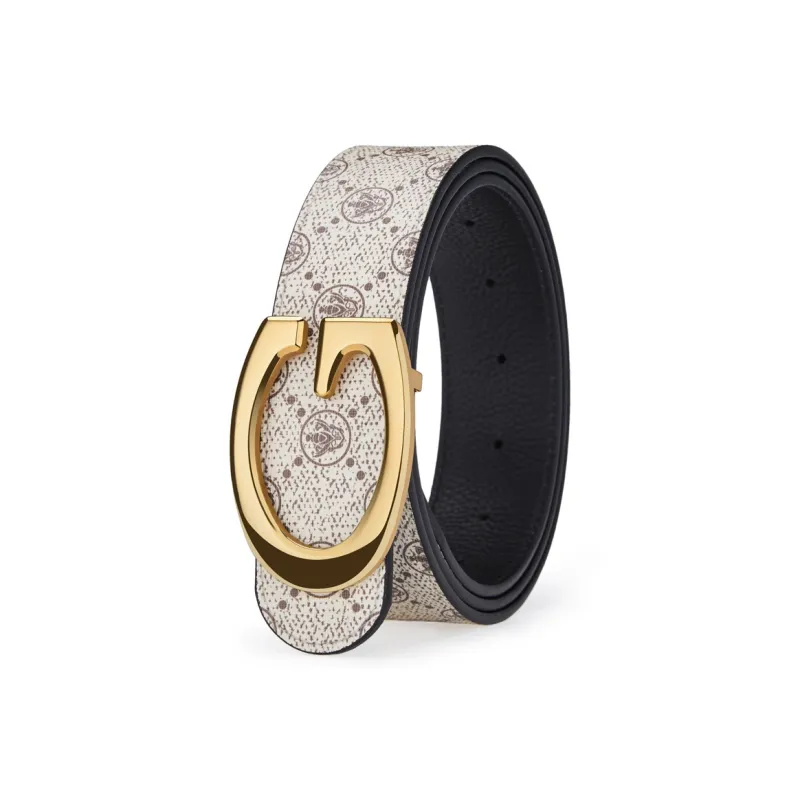 Jeccieziio Cow Leather Belts Men's Gunmetal, Gold, Silver Width 3.8CM-24