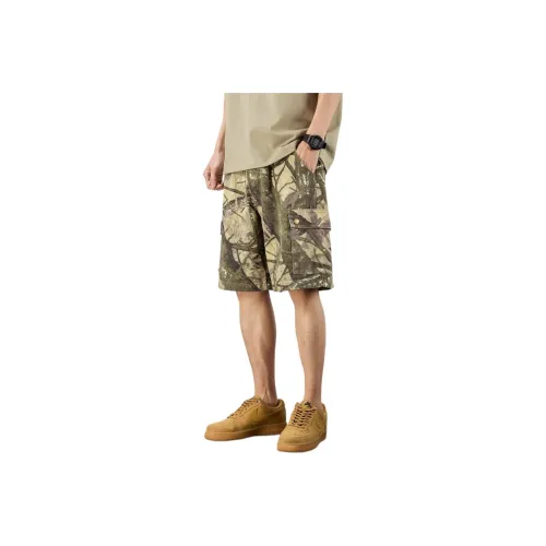 DUATOGE Denim Shorts Men Camouflage 