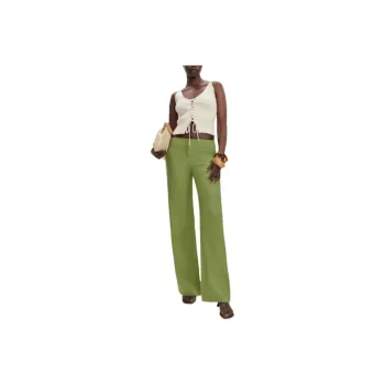 REFORMATION Vida Linen Low Rise Pant Casual Pants Women's