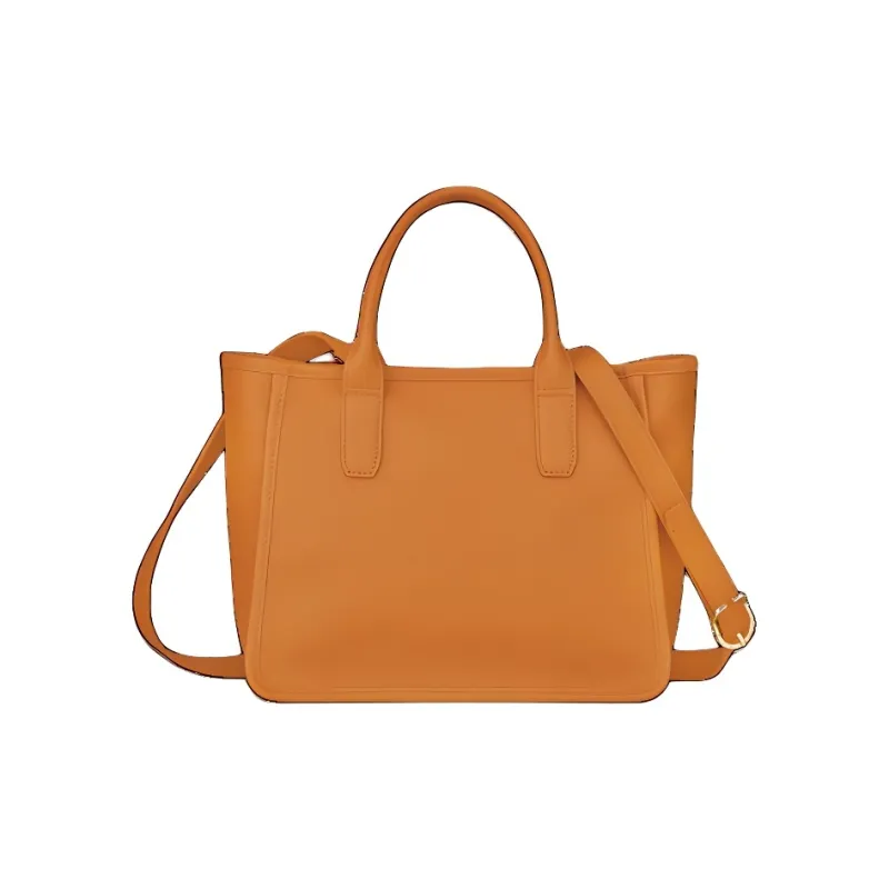 LONGCHAMP Le Foulonné Cow Leather Tote Bag Shopping Bag Shoulder Bag Crossbody Bag Handbag Medium Size Women's Yellow-2
