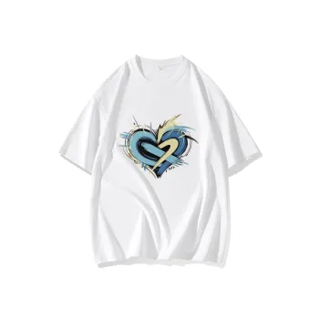 FAIRWHALE Drop Shoulder Sleeve T Shirt Women's