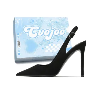 CVOJOO Slim Heel High Heels Women's Black