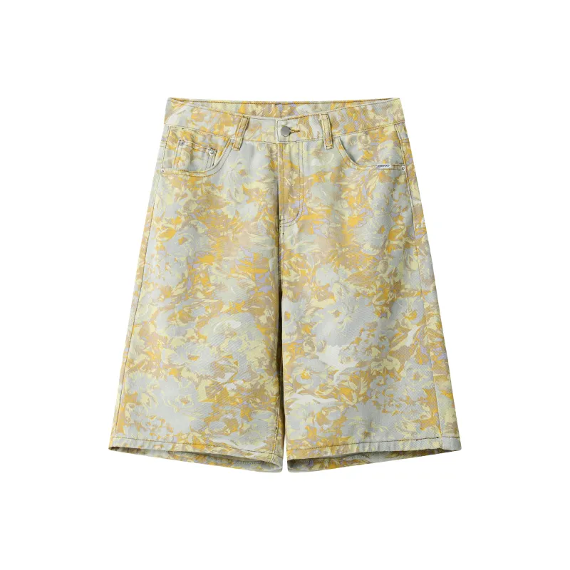 ROBINHOOD Casual Shorts Unisex Blue Yellow-0