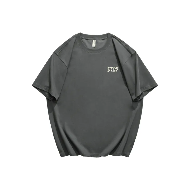 WOOD SOON Loose Fit Casual Cooling Heavyweight Men's Clothing Top Unisex-8
