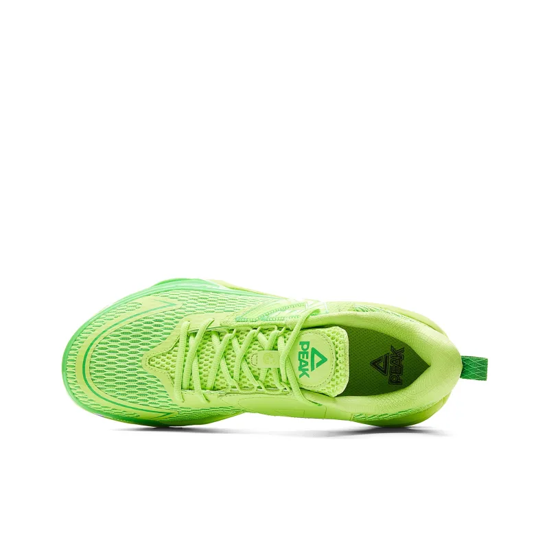 PEAK Shock Absorbers Anti Twist Breathable Slip Resistant Low Top Basketball Shoes Men's Sprout Green-3