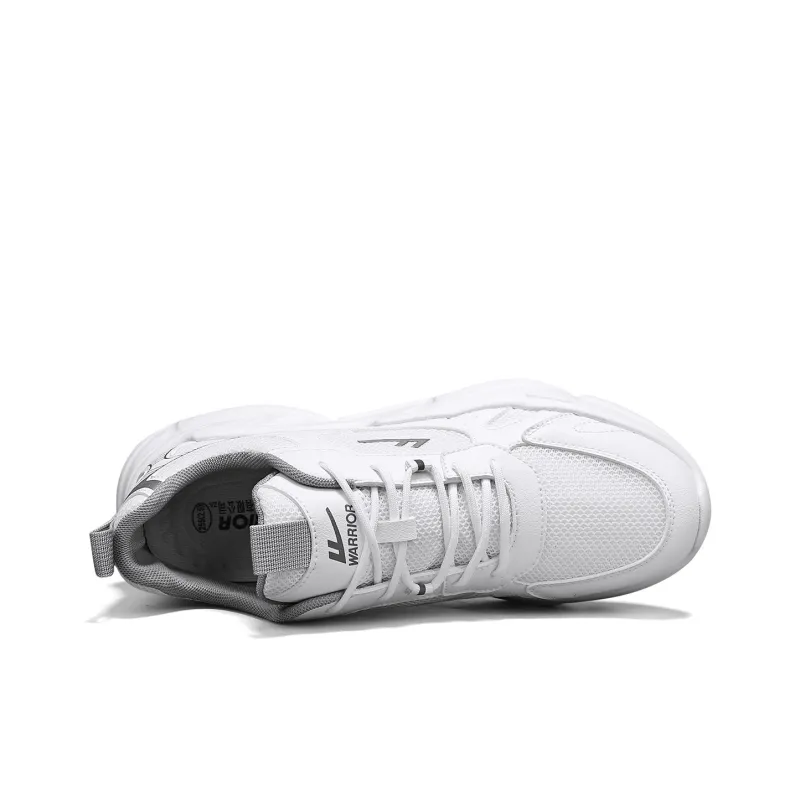 WARRIOR Running Shoes Men Low Top White Gray-3