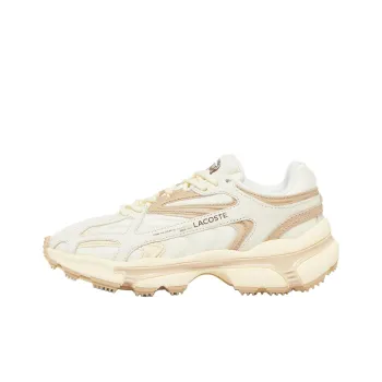 LACOSTE Anti Slip Wear Resistant Low Top Running Shoes Women's White Brown