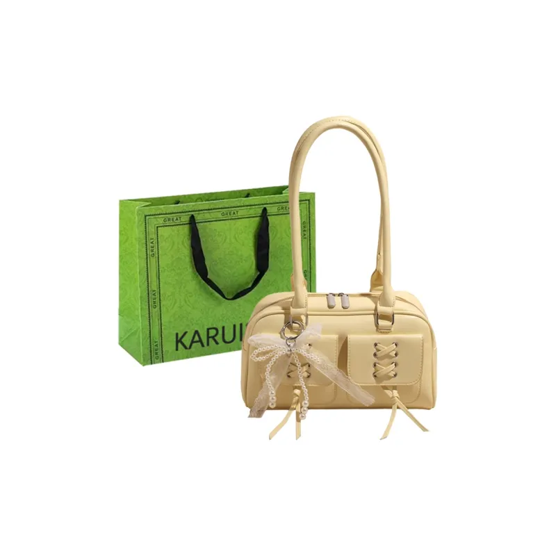 KARUISHA PU Shoulder Bag Women's White/Pink/Yellow/Black-8
