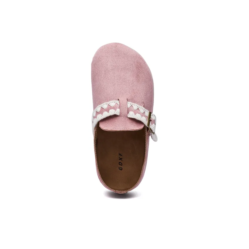 GDXF Rubber Sole Abrasion Resistant Slip Resistant Closed Toe Slippers Women's-10
