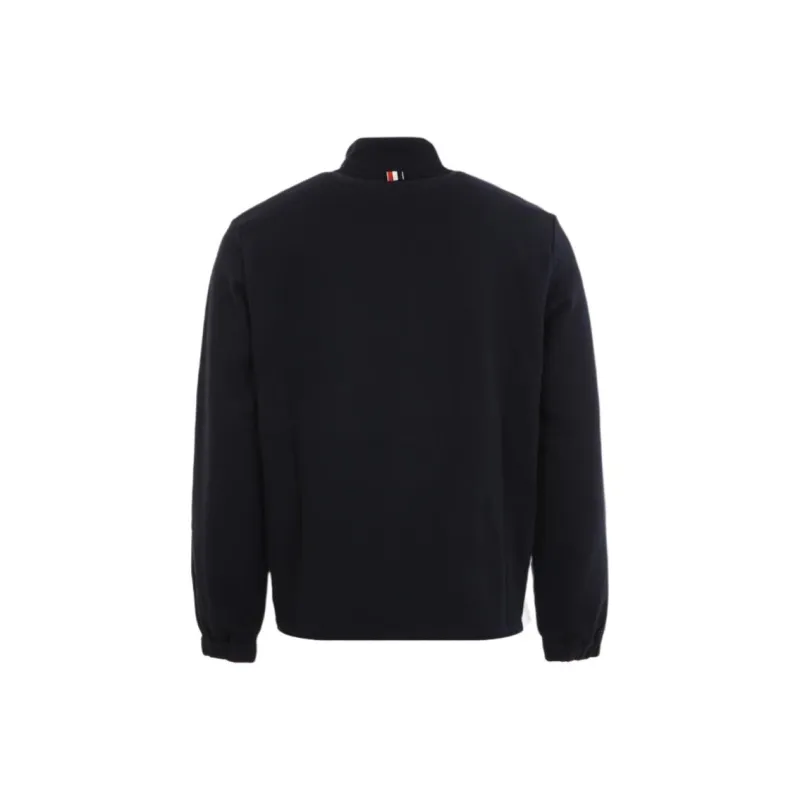THOM BROWNE Classic 4 Bar Half Zip Sweatshirt-1