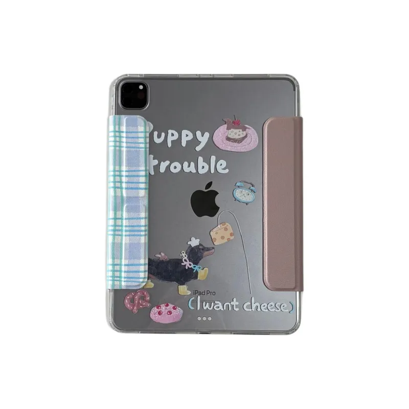 Sopi Sweet Treat Dachshund Compatibility With IPad Pro 12.9 Inches/Air 5/Mini 6/7/11/13 Inches Tablet Protective Cases-1