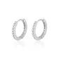 [1 Pair]12mm Zircon Hoop Earring[Suitable for Ear Cartilage/Small Earlobes]