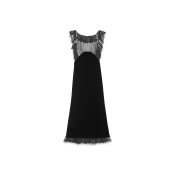 SAINT LAURENT SS22 Sleeveless Dress Women's Black