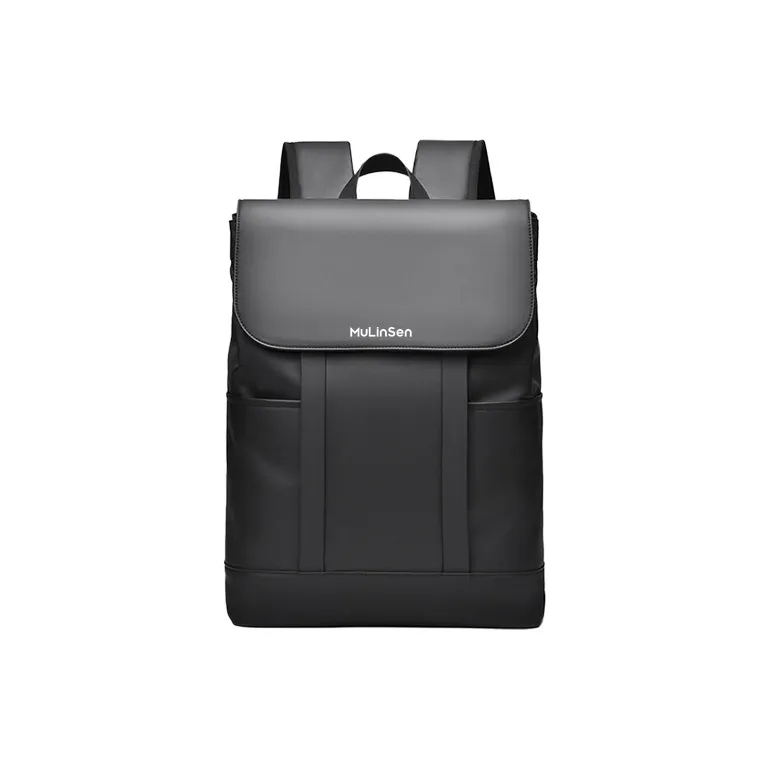 Mulinsen Polyester With PU Backpack Unisex Black/Gray-0