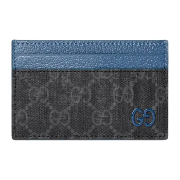GUCCI GG Supreme Canvas Card Holder Men's Black