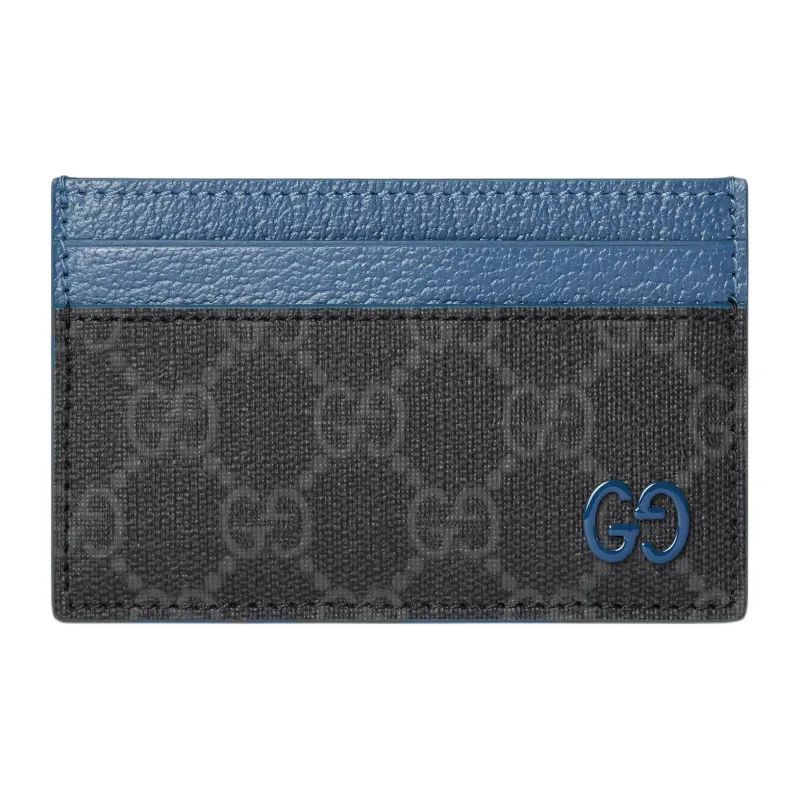 GUCCI GG Supreme Canvas Card Holder Men's Black-0