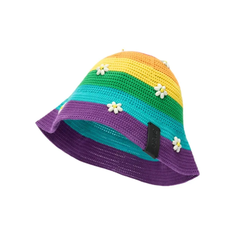 LOEWE Cotton Fabric, Calfskin Bucket Hats Men's Multicolor-1