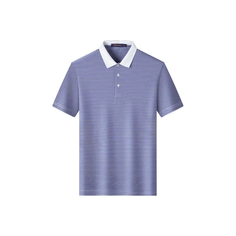 Loz Polo Shirts Men Blue White Stripes-0