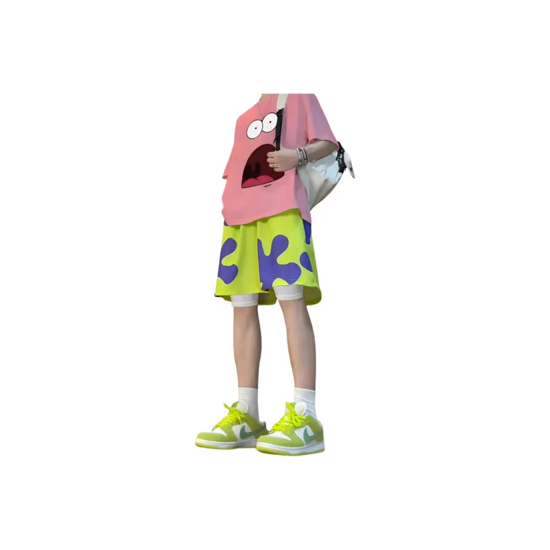 SUNSETMONENT Casual Shorts Unisex Green-5