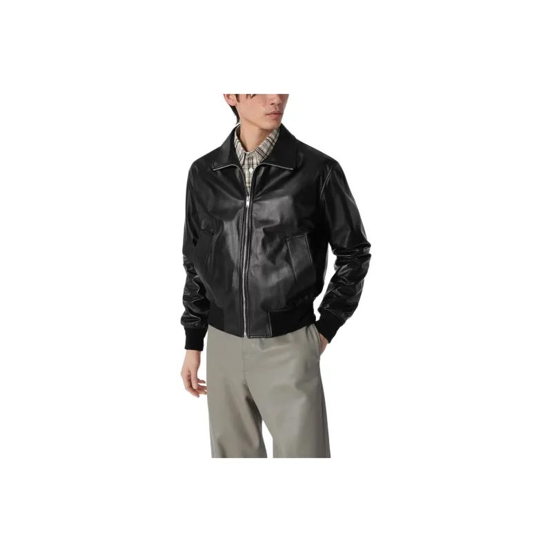 Bottega Veneta SS25 Leather Jacket Men's Black-0