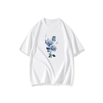 FAIRWHALE Drop Shoulder Sleeve T Shirt Women's