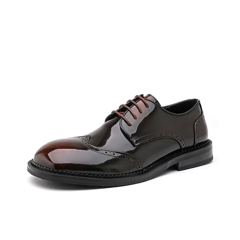 SOBB Men's Casual Shoes Men Low Top Black/Brown-6