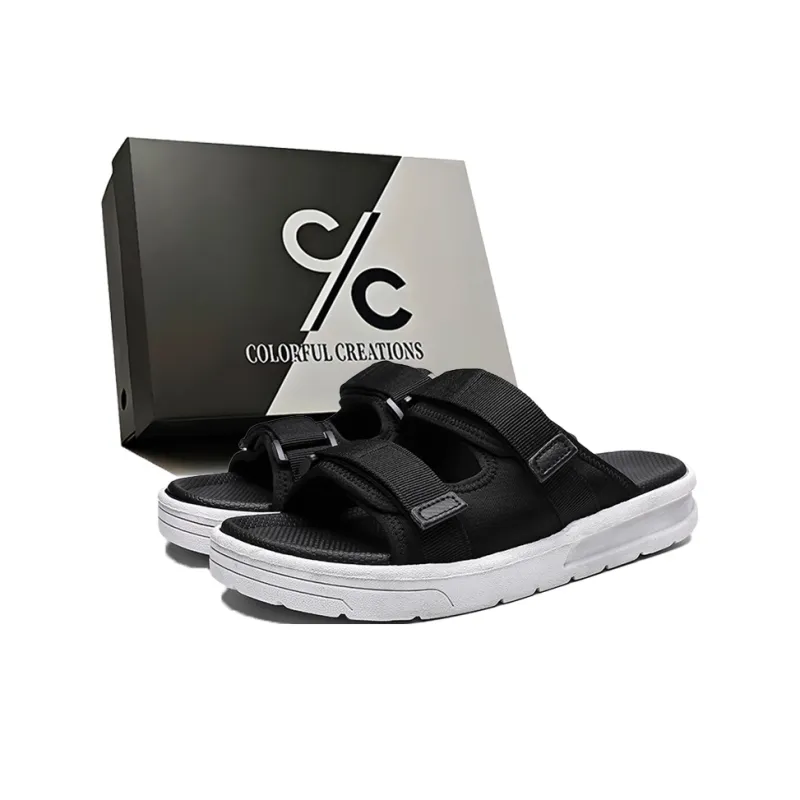 Colorful Creations EVA Rubber Sole Quiet, Slip Resistant, Quick Dry Slide Slippers Men's-5