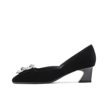 Lan Miao Chunky Heel High Heels 4CM Women's Black