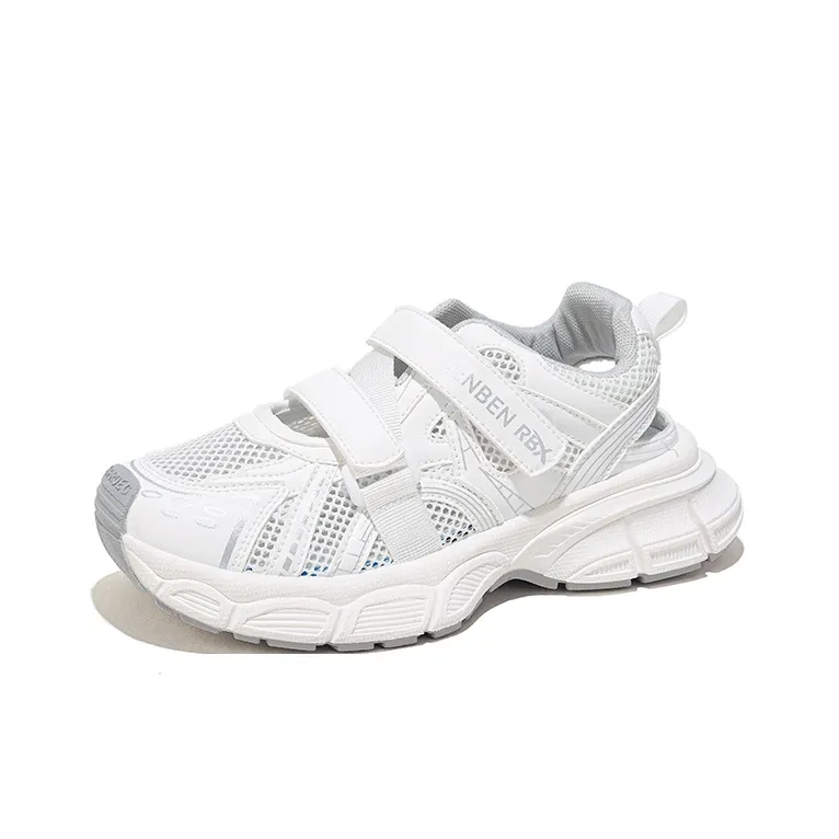 RENBEN Anti Slip Wear Resistant Low Top Chunky Sneakers Women's White-2