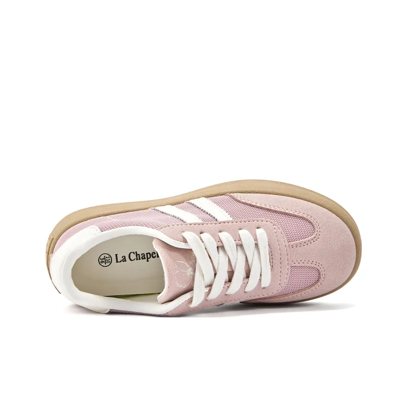 La Chapelle Abrasion Resistant Low Top Skateboard Shoes Women's Pink-3